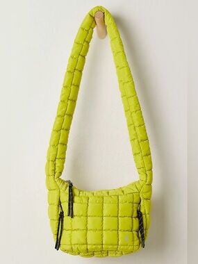 Free People Quilted Baby Carryall Sling Bag In Honeydew